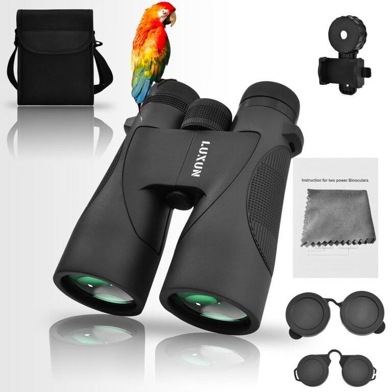 Luxun Prismáticos HD para Adultos: Visión Clara y Adaptador Smartphone